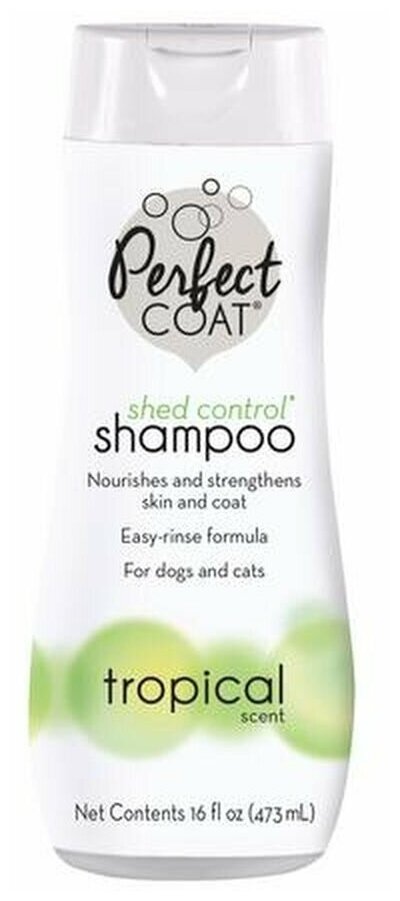 Perfect Coat (8in1) Shed Control Shampoo шампунь против линьки для собак, тропический аромат, 473 мл - фотография № 3