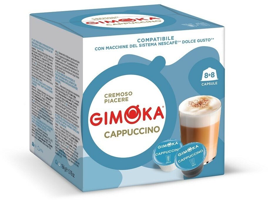 Кофе в капсулах GIMOKA Cappucino для кофемашин Dolce Gusto, 16 шт