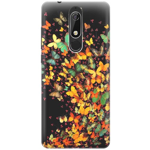 RE: PA Накладка Transparent для Nokia 5.1 с принтом Взрыв бабочек re pa чехол накладка artcolor для nokia 5 3 с принтом взрыв бабочек