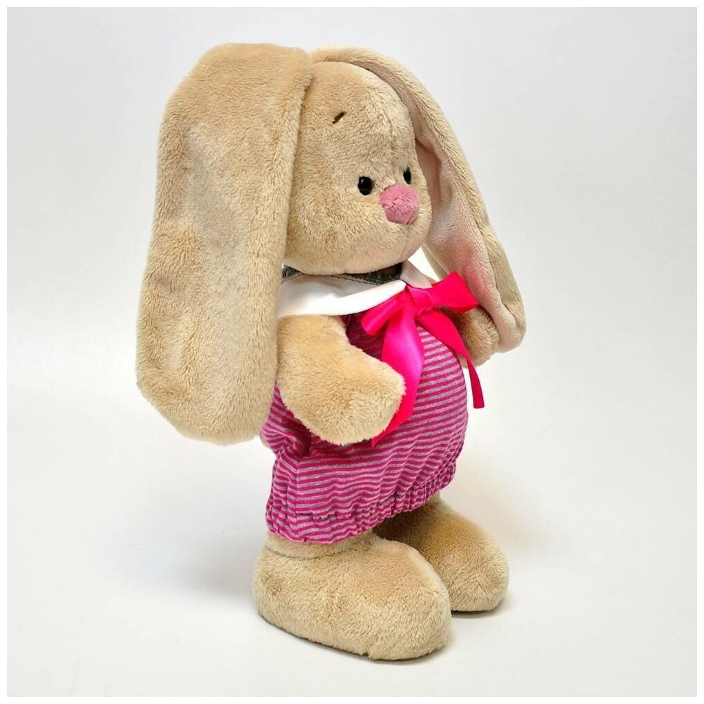 Мягкая игрушка Budi Basa Зайка Ми в платье в розовую полоску 32 см - фото №6