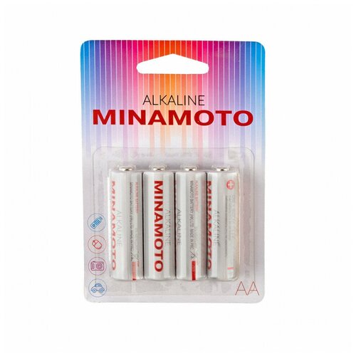 LR6 MINAMOTO 4/card батарейки lr6 aa щелочные 12 шт airline