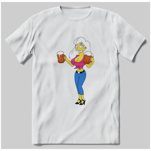 фото Футболка с принтом симсоны ( the simpsons) официантка размер - xs brut-shop