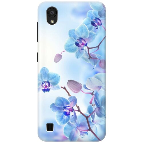 фото Cиликоновый чехол на zte blade a5 (2019) / зте блейд а5 2019 с принтом "голубые орхидеи" gosso