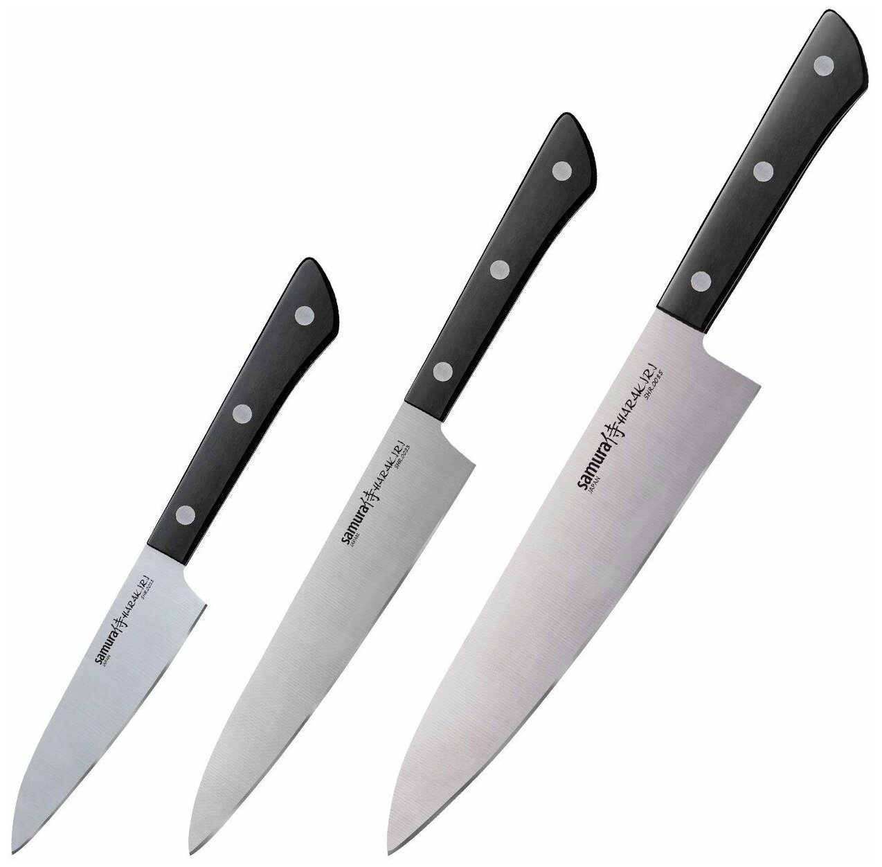 Набор ножей кухонных Samura HARAKIRI комплект из 3 ножей SHR-0220B
