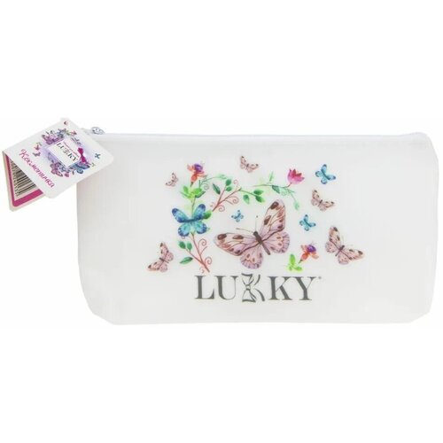 Косметичка Lucky, белый lukky косметичка чемоданчик с ворсом и вышивкой lukky белая