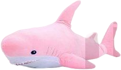 Мягкая игрушка Акула, розовый, 45 см