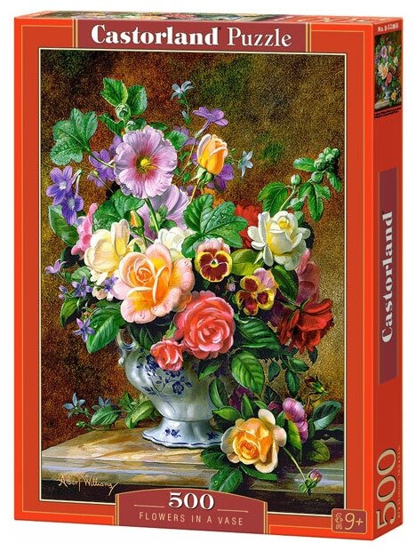 Пазл Castorland, B-52868, Цветы в вазе, 500 деталей