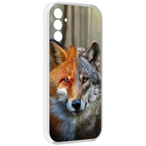 Чехол MyPads волк-лиса для Samsung Galaxy M13 задняя-панель-накладка-бампер