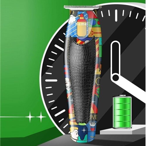 Kemei мужская Беспроводная Машинка для стрижки волос электробритва финишная бритва мультяшный рисунок 289900₽