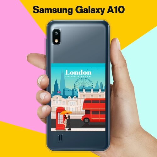 Силиконовый чехол London на Samsung Galaxy A10 силиконовый чехол панды на samsung galaxy a10