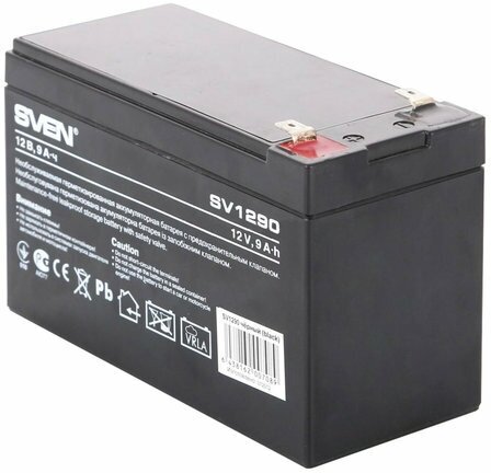 Аккумуляторная батарея для ИБП любых торговых марок, 12 В, 9 Ач, 151х65х98 мм, SVEN, SV-0222009 (арт. 354294)