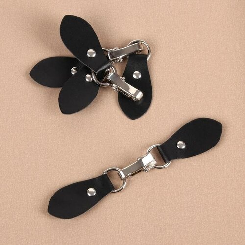 Застёжка-клевант 155 3 см 3 шт цвет чёрныйсеребряный2 шт 644₽