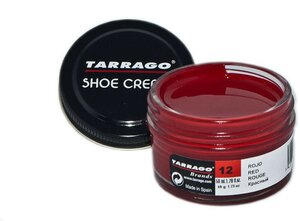 Крем для обуви Shoe Cream TARRAGO, цветной, банка стекло, 50 мл. (012 (red) красный)