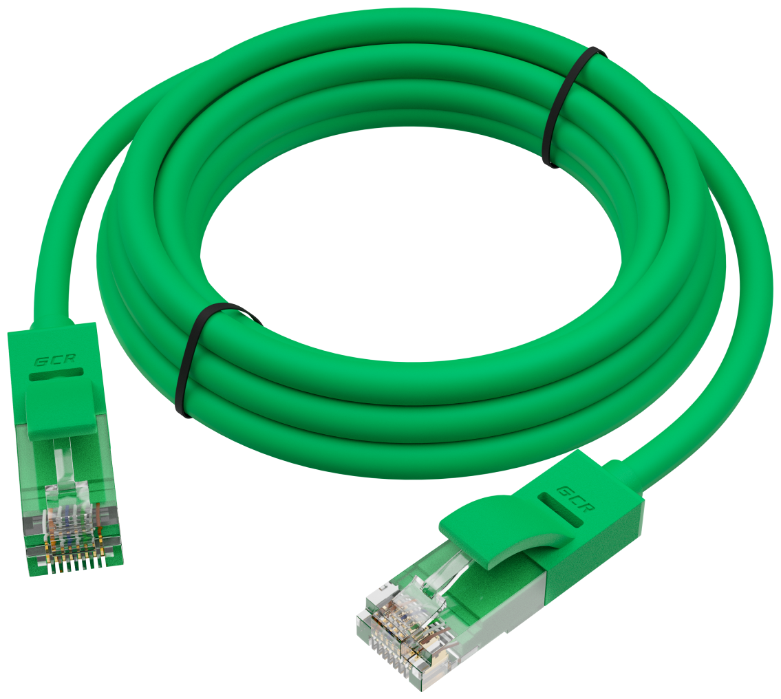 Кабель GCR RJ45-RJ45 0,5м M-M Green GCR-LNC05-0.5m Green Connection - фото №9