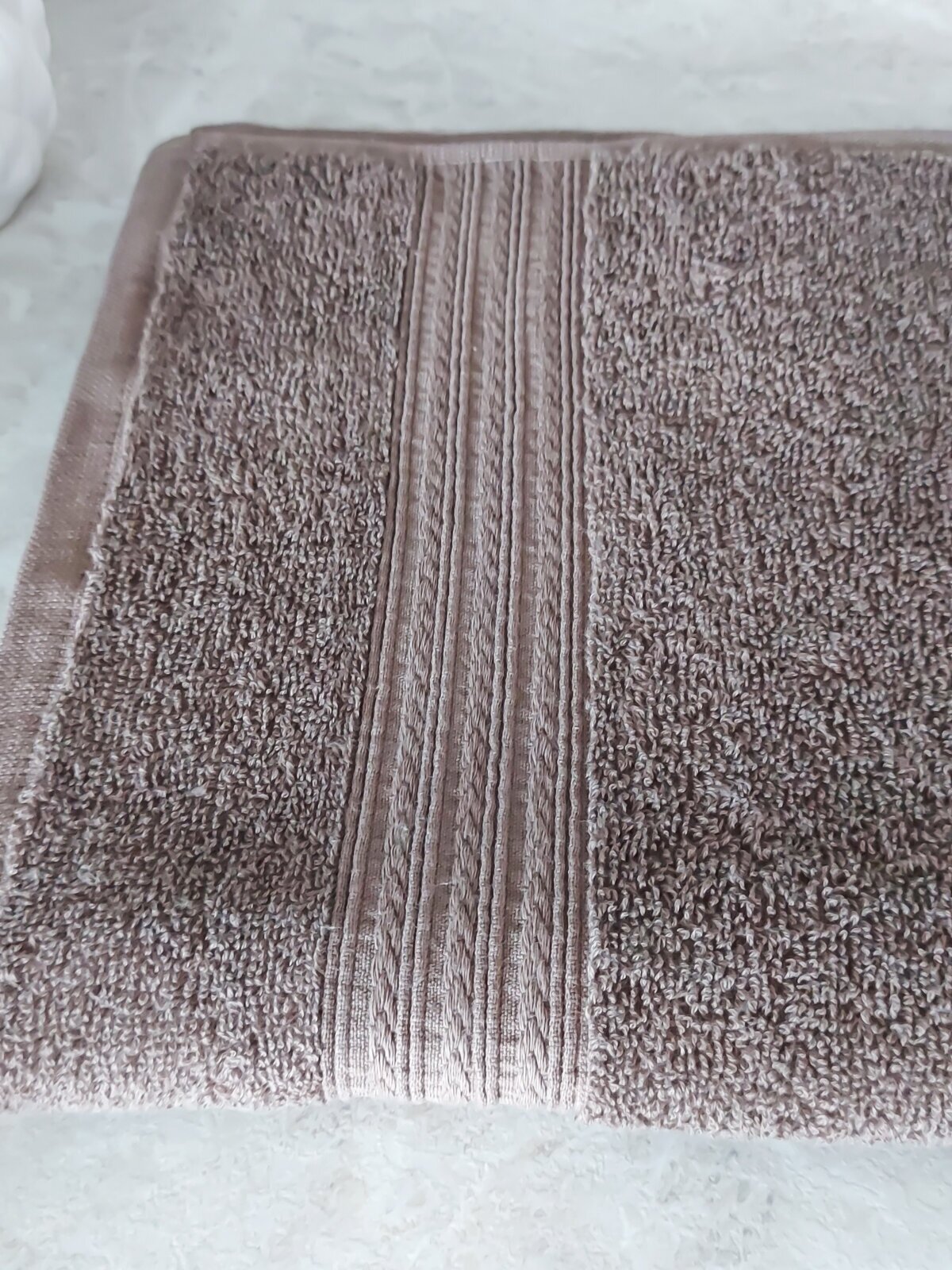 Полотенце махровое 50х90 коричневый - фотография № 3