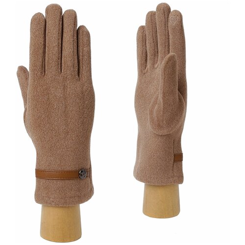 фото Перчатки fabretti, размер 7, бежевый