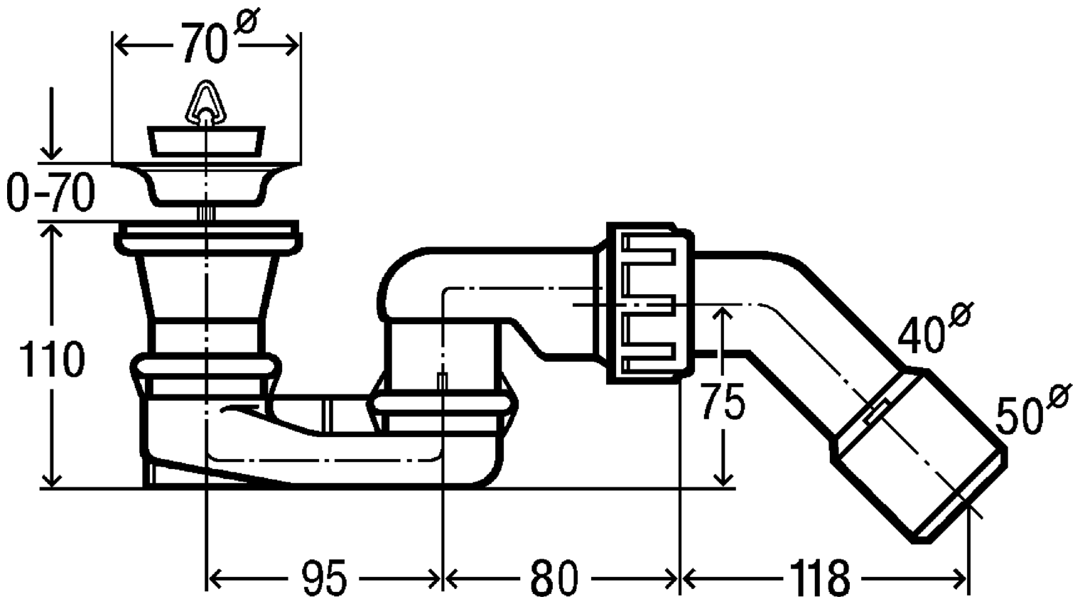 Сифон для душевых поддонов 1 1/2х40/50, Viega 312138 - фотография № 3