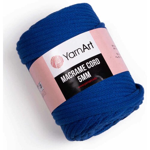 Пряжа YarnArt Macrame cord 5mm василёк (772), 60%хлопок/40%полиэстер/вискоза, 85м, 500г, 2шт