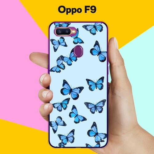 Силиконовый чехол на Oppo F9 Бабочки / для Оппо Ф9