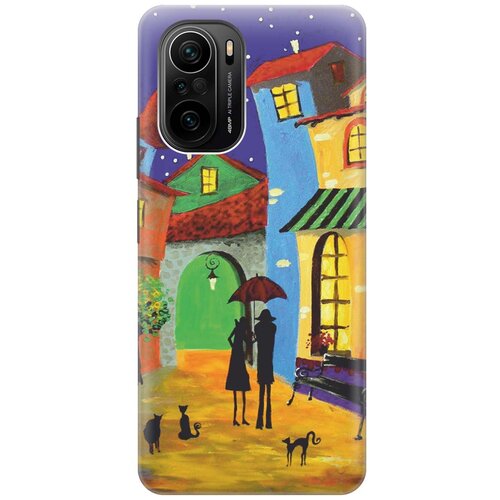 фото Чехол - накладка artcolor для xiaomi poco f3 с принтом "разноцветный город" re:pa