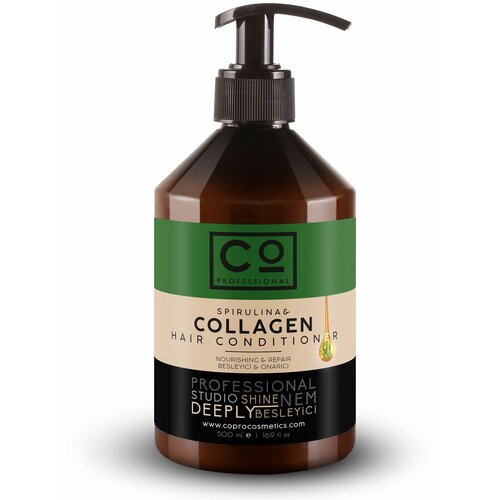 Кондиционер для волос с коллагеном и спирулиной CO PROFESSIONAL Spirulina and Collagen Conditioner, 500 мл