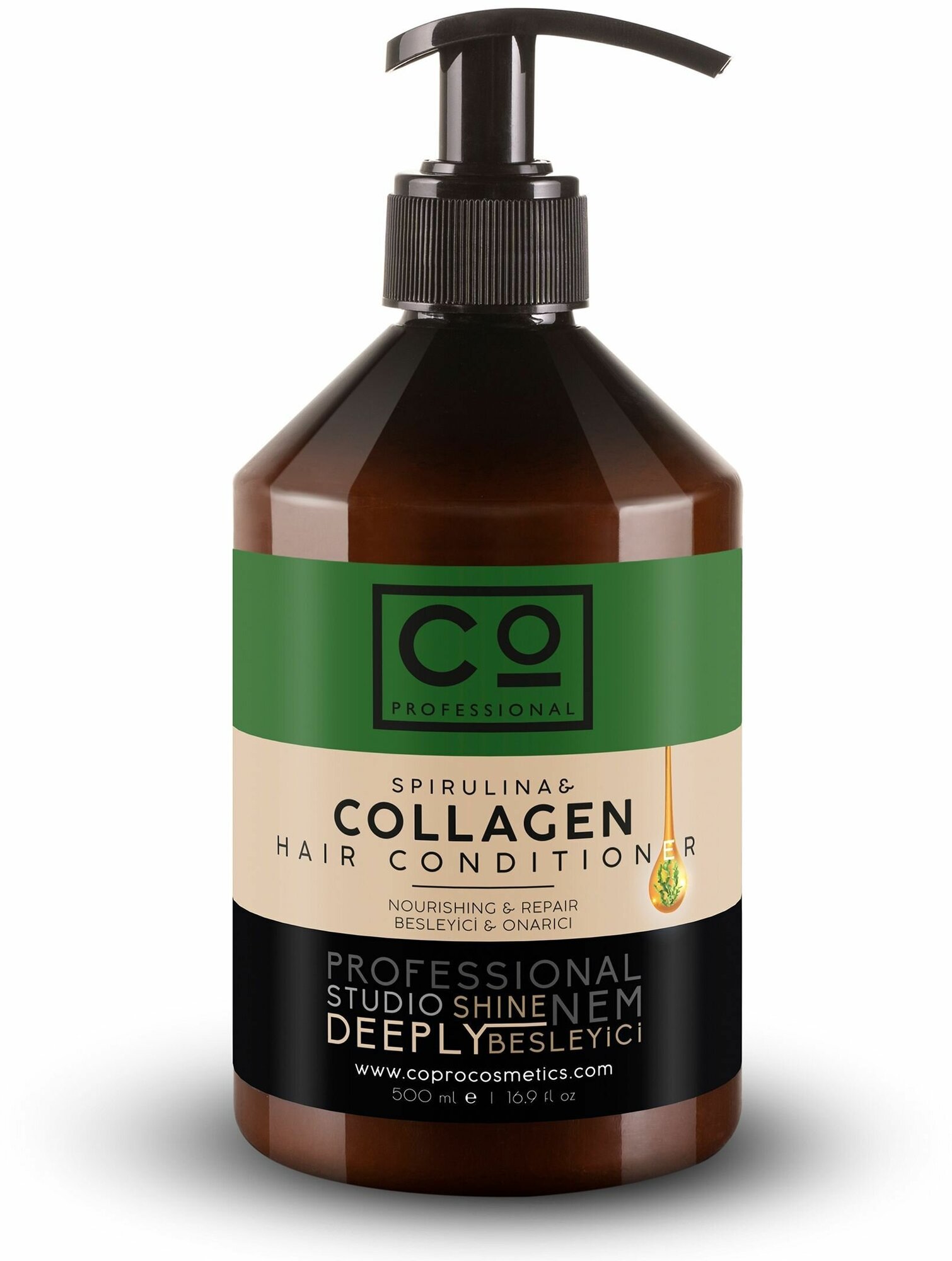 Кондиционер для волос с коллагеном и спирулиной CO PROFESSIONAL Spirulina and Collagen Conditioner, 500 мл