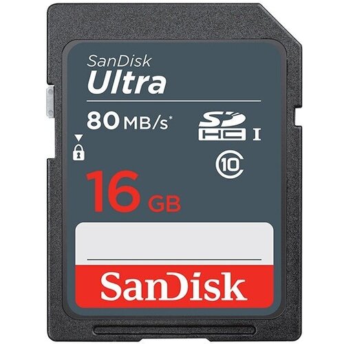 SD 16GB SanDisk Class 10 UHS-I Ultra 80MB/s (SDSDUNS-016G-GN3IN)