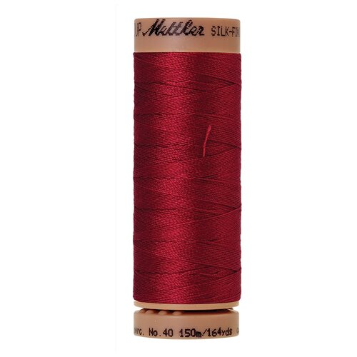 Нить для машинного квилтинга SILK-FINISH COTTON 40, 150 м 100% хлопок 0105 Fire Engine ( 9136-0105 )