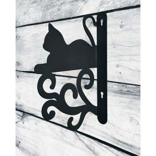 Держатель для подвесного кашпо Кошка подставка под цветочный горшок с антикоррозийным покрытием 736₽