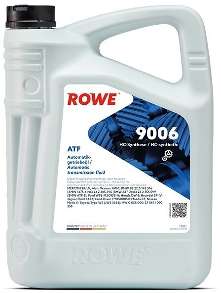 Трансмиссионное масло ROWE HIGHTEC ATF 9006, 5л