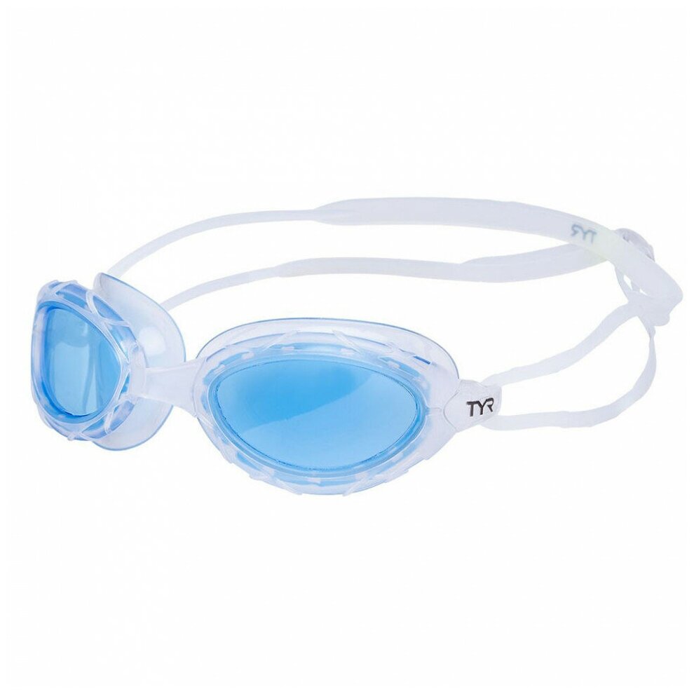 Очки для плавания TYR Nest Pro, LGNST-420, голубые линзы, прозрачная оправа