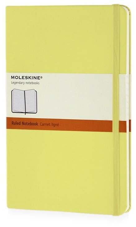 Записная книжка Moleskine Classic (в линейку) в твердой обложке, Large (13х21см), цитрусовый