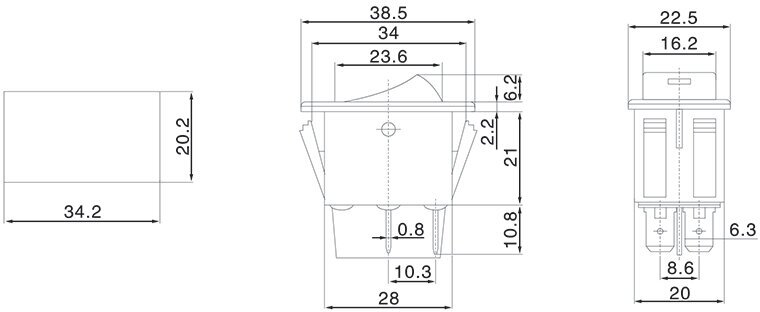 Клавиша 12V 35А (4c) ON-OFF чёрная с жёлтой подсветкой "REXANT" Rexant 36-4442 - фотография № 1