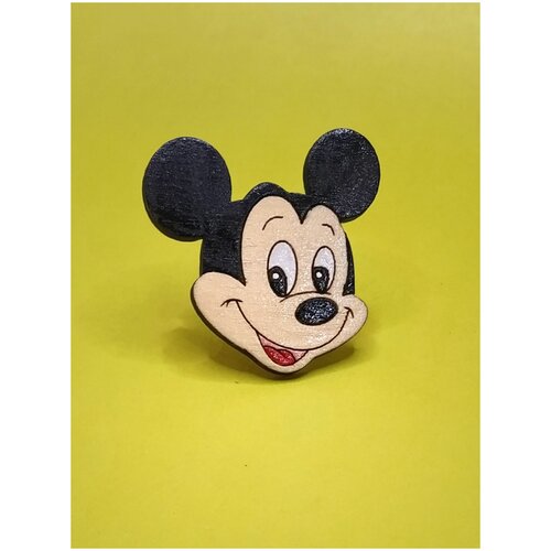 фото Микки маус, мики, парный подарок, значок деревянный, брошь на одежду, значок на рюкзак нет бренда