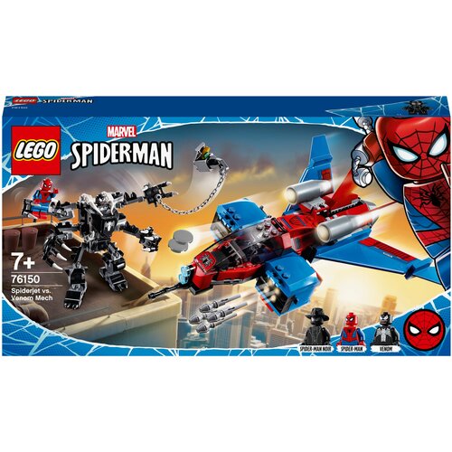 Купить Конструктор LEGO Marvel Super Heroes 76150 Spiderman Реактивный самолёт Человека-Паука против Робота Венома