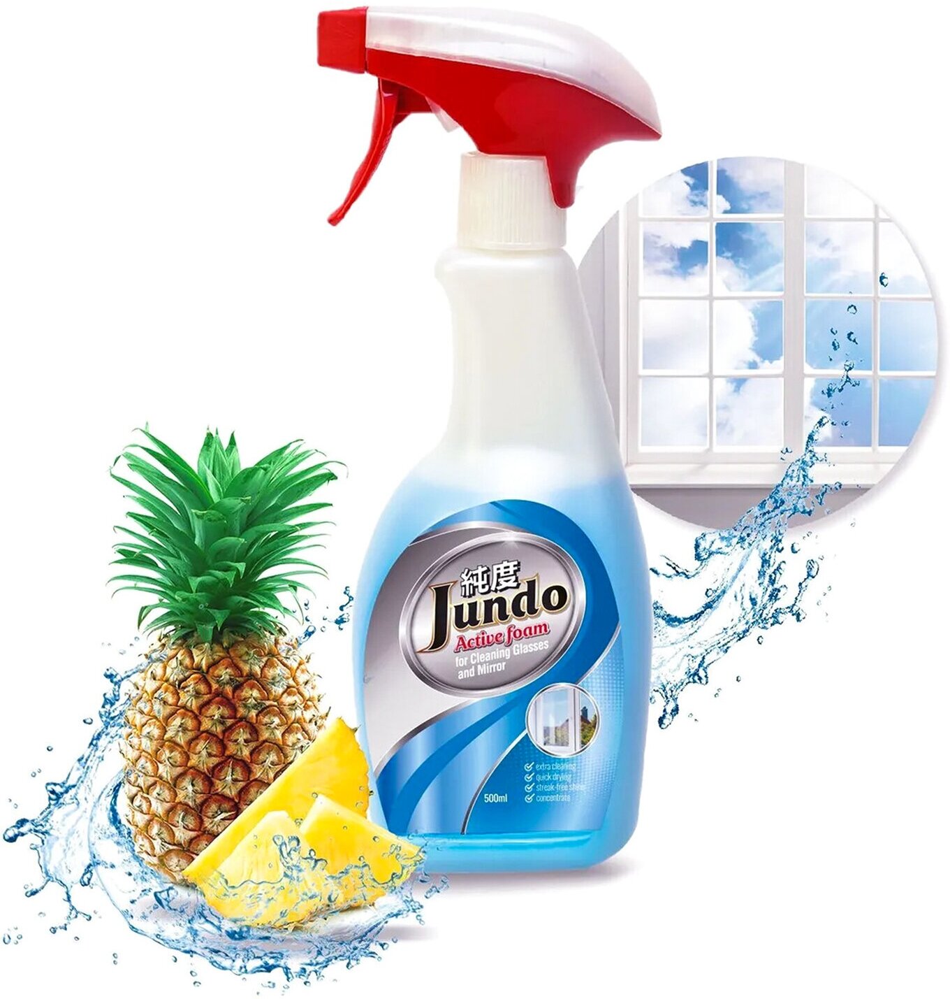 Средство для мытья стекол Jundo Active foam 0.5 л 4903720020173 - фотография № 16