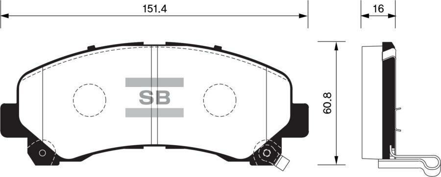 SANGSIN BRAKE SP1409 Колодки торм. пер.