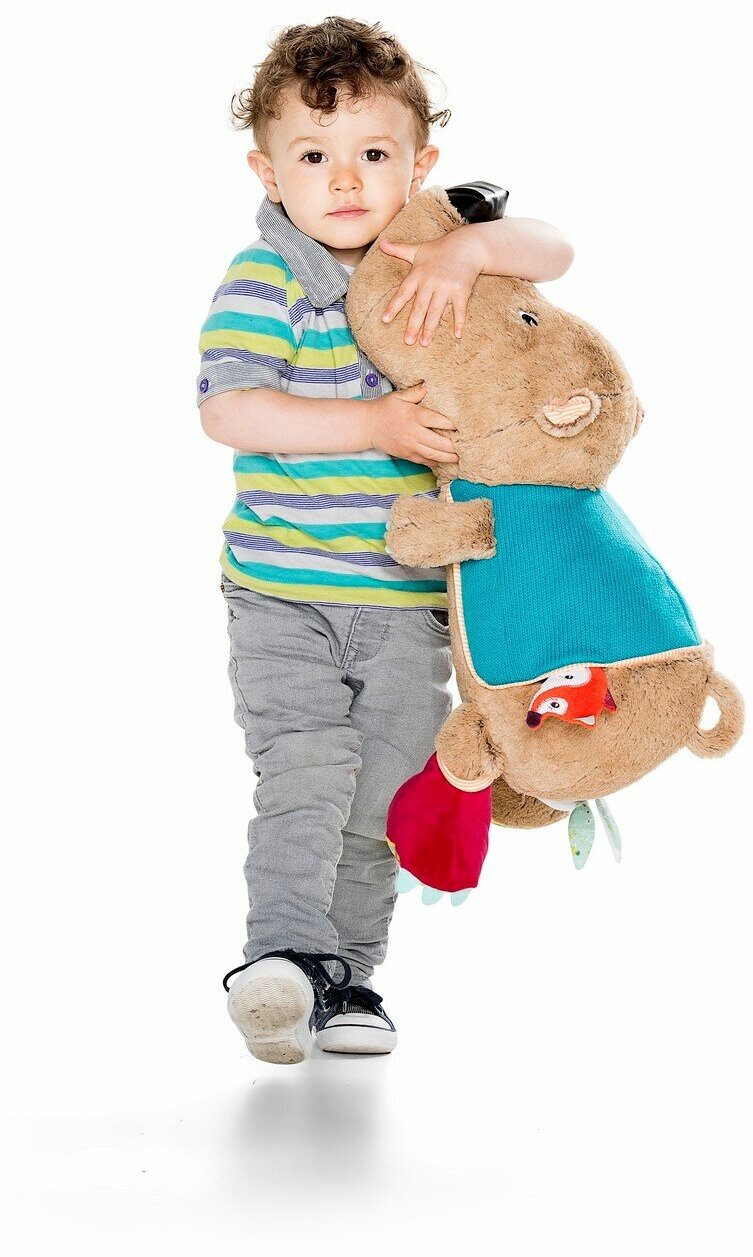 Большая развивающая игрушка Lilliputiens Медведь Цезарь 50 см - фото №4