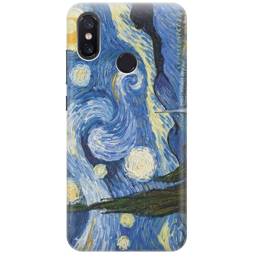 фото Cиликоновый чехол на xiaomi mi 8 / сяоми ми 8 с принтом "звездная ночь" gosso