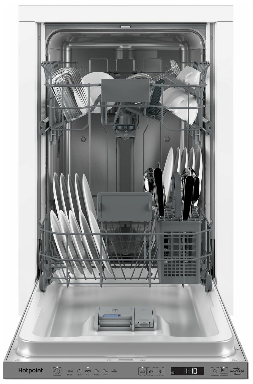 Встраиваемая посудомоечная машина 45 см Hotpoint HIS 1D67