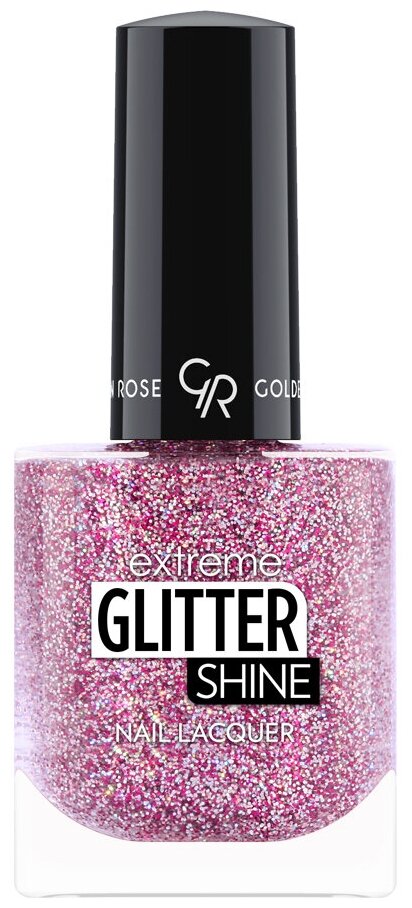 Лак для ногтей с эффектом геля Golden Rose extreme glitter shine nail lacquer 208