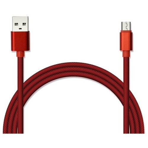 Кабель Jet.A USB - microUSB (JA-DC22), красный кабель usb 2 0 тип a b micro wireworld ultraviolet 8 usb 2 0 a to micro b u2am2 0m 8 2 0 m