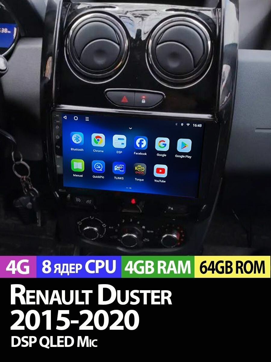 Магнитола TS18 PRO Renault Duster 15-20 4/64Gb