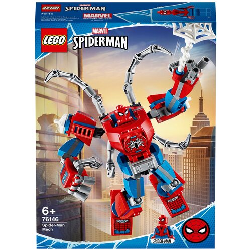 конструктор lego marvel spiderman 76147 ограбление стервятника 93 дет Конструктор LEGO Marvel Super Heroes 76146 Spiderman Человек-Паук: трансформер, 152 дет.