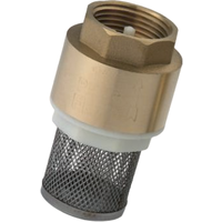 Клапан обратный с фильтром сетчатым ВР, диаметр 1 1/4", Frap F272.07 пружинный с пластиковым седлом.