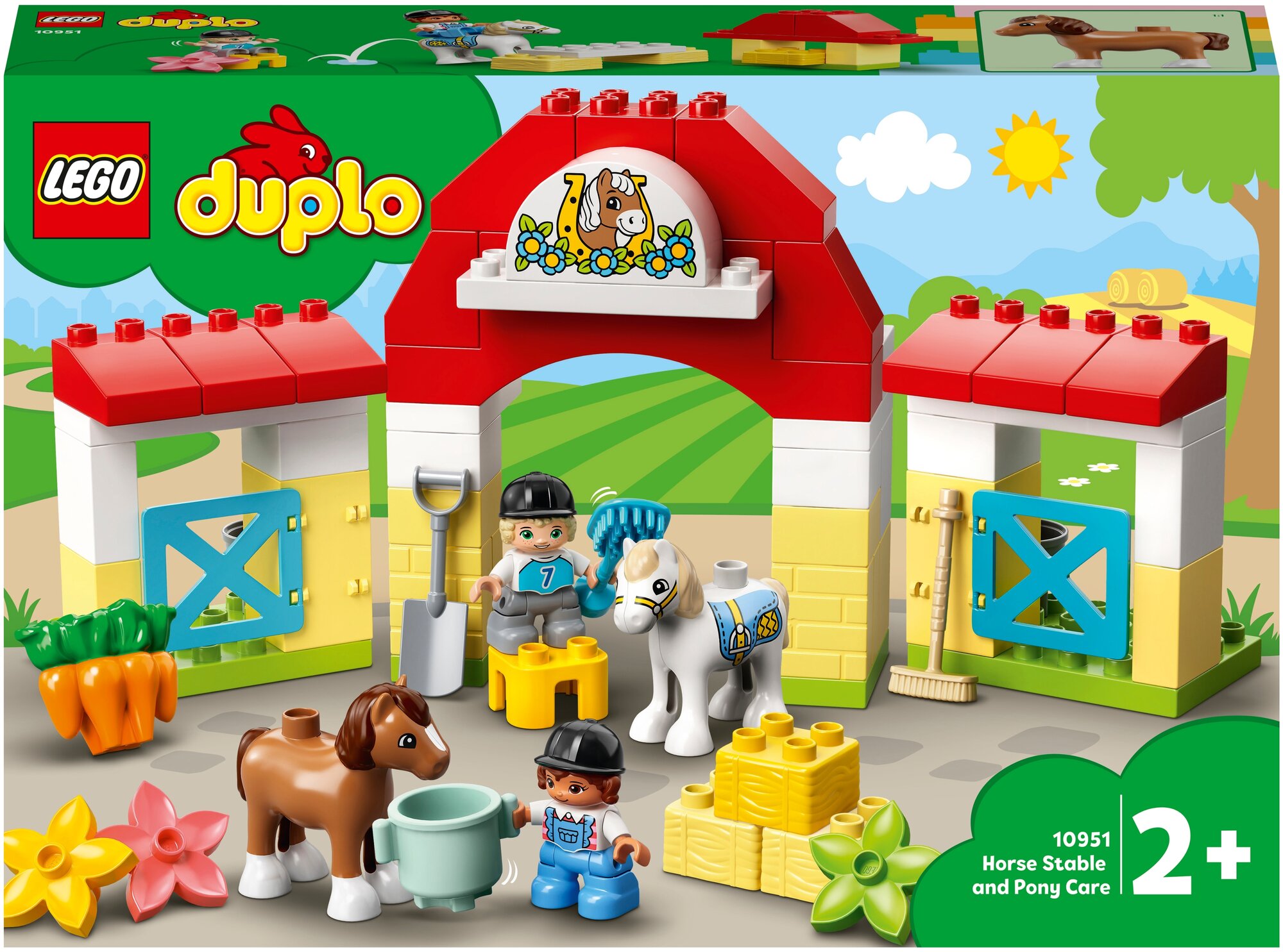 Конструктор Lego DUPLO Town Конюшня для лошади и пони (элем.:65) пластик (2+) (10951) - фото №1