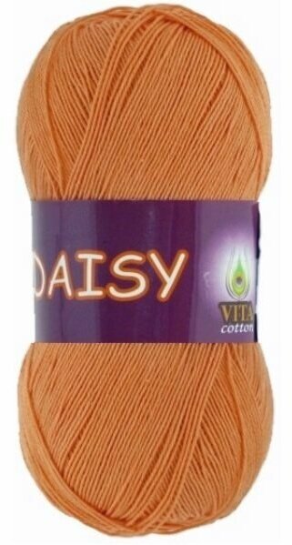 Пряжа Vita cotton Daisy оранжевый коралл (4423), 100%мерсеризованный хлопок, 295м, 50г, 1шт