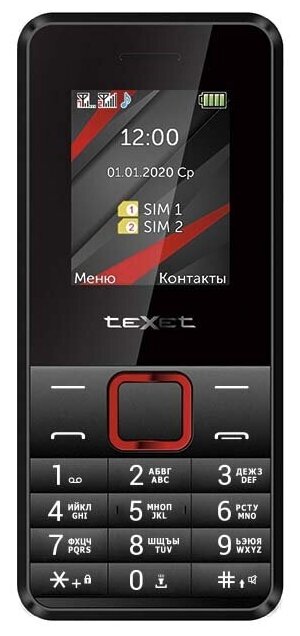 TEXET Телефон teXet TM-207 Black Red