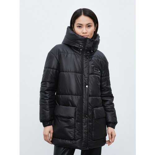 фото Пальто electrastyle, размер 44, черный