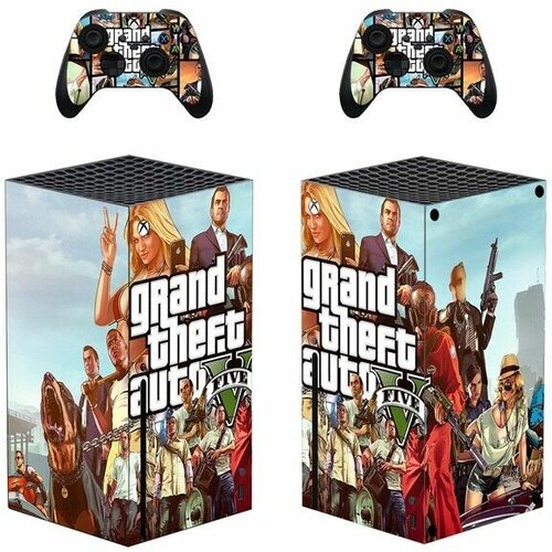 Набор наклеек на игровую консоль Xbox Series X защитная плёнка GTA V